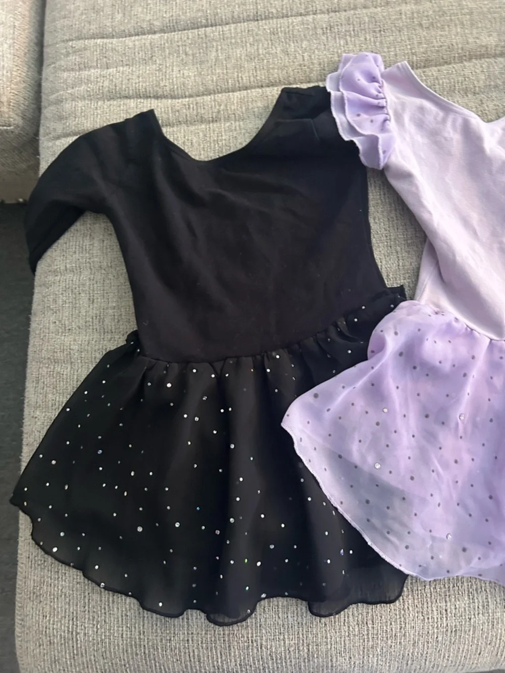 Lot of 3 girls dance outfits ranging size 130-140